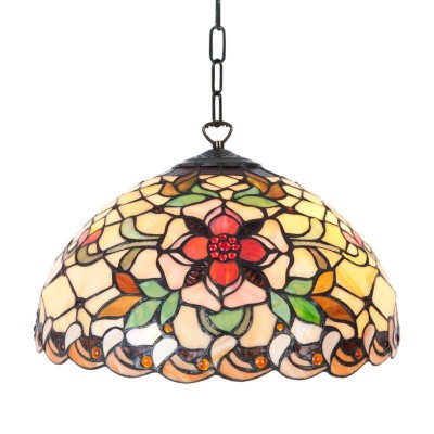 Angelique Medium Tiffany Ceiling Light, 3 bulb fitting fotó