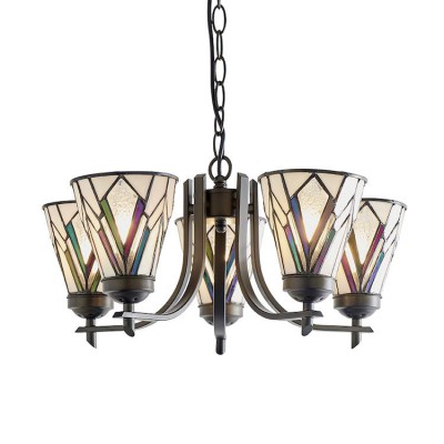 Astoria 5 Light Uplighter Tiffany Ceiling Light 74347 fotó