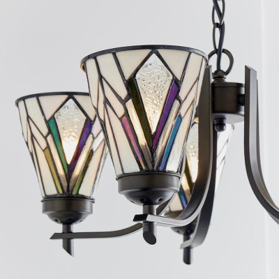Astoria 5 Light Uplighter Tiffany Ceiling Light 74347 fotó
