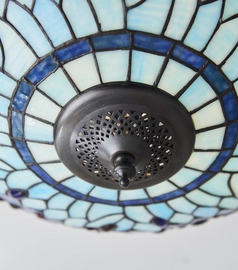 Kék Szitakötős Tiffany Mennyezeti Lámpa
