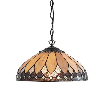 Brooklyn Medium Tiffany Ceiling Light, single bulb fitting 63977 fotó