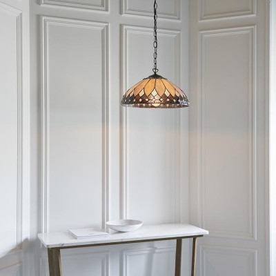 Brooklyn Medium Tiffany Ceiling Light, single bulb fitting 63977 fotó