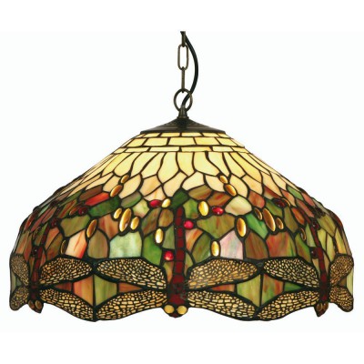 Dragonfly Medium Tiffany Ceiling Light, single bulb fitting fotó