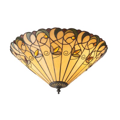 Jamelia Medium Flush Tiffany Ceiling Light fotó