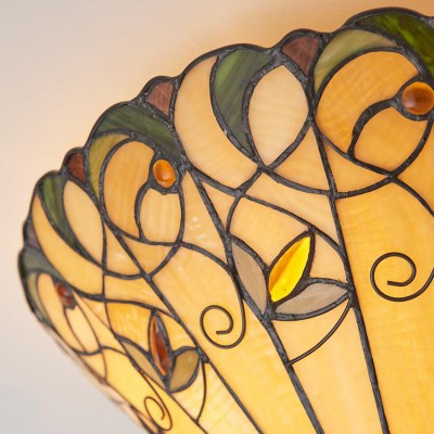 Jamelia Medium Flush Tiffany Ceiling Light fotó
