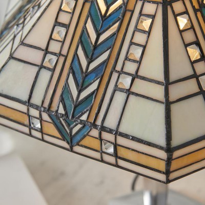 Lloyd Tiffany Lamp with Nickel Base 64241 fotó