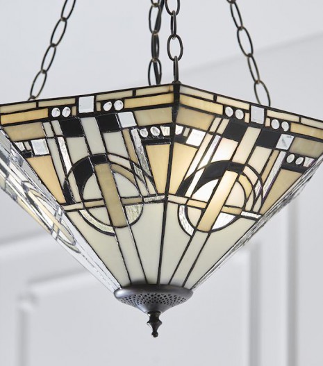 Metropolitan Közepes Fordított Tiffany Mennyezeti Függő Lámpa