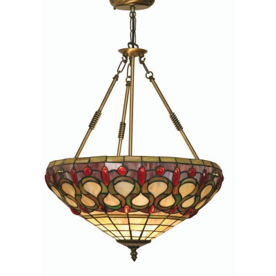 Oberon Inverted Tiffany Ceiling Light fotó