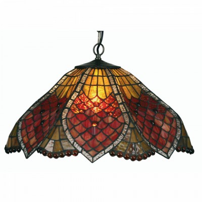 Orsino Medium Tiffany Ceiling Light, single bulb fitting fotó