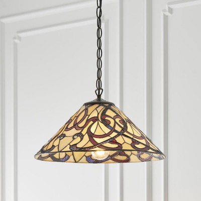 Ruban Medium Tiffany Ceiling Light, 1 bulb fitting fotó