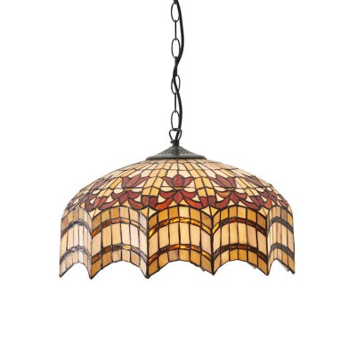 Vesta Medium Tiffany Ceiling Light, 3 bulb fitting fotó