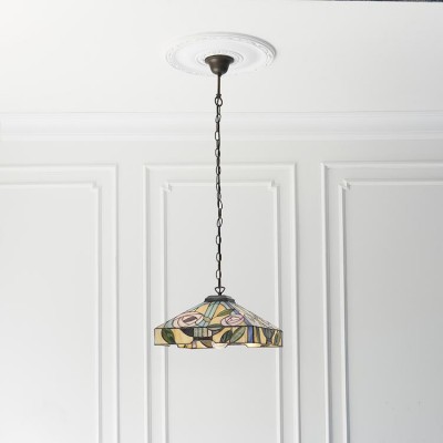 Willow Medium Tiffany Ceiling Light, 1 bulb fitting fotó