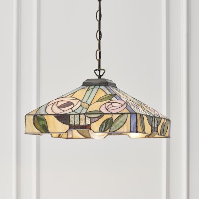 Willow Medium Tiffany Ceiling Light, 1 bulb fitting fotó